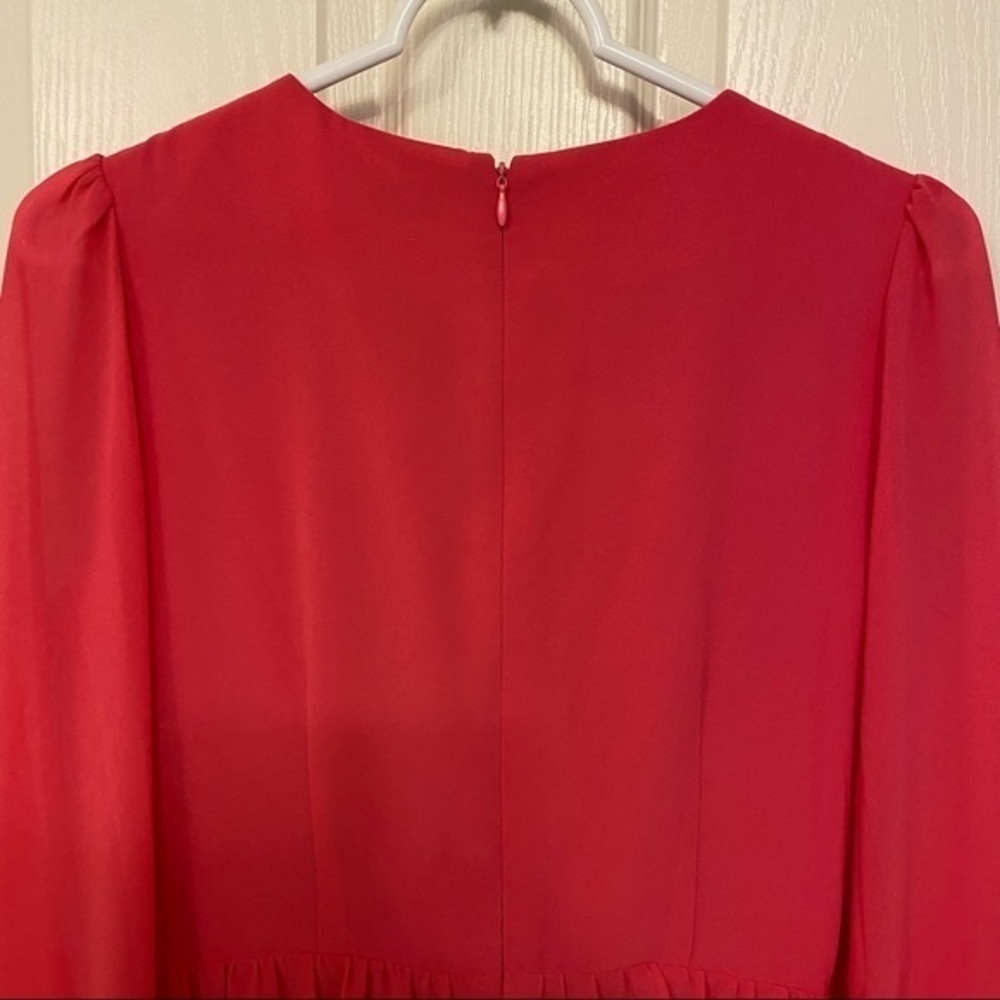 Milly Jackie Chiffon Dress in Punch / Pink Size 4 - Picture 8 of 11
